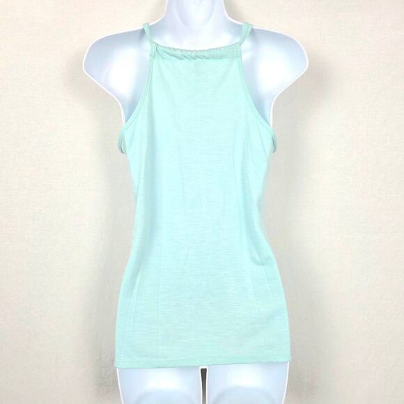 Vanity Lace Front Halter Tank Top Mint Green S - Picture 4 of 7